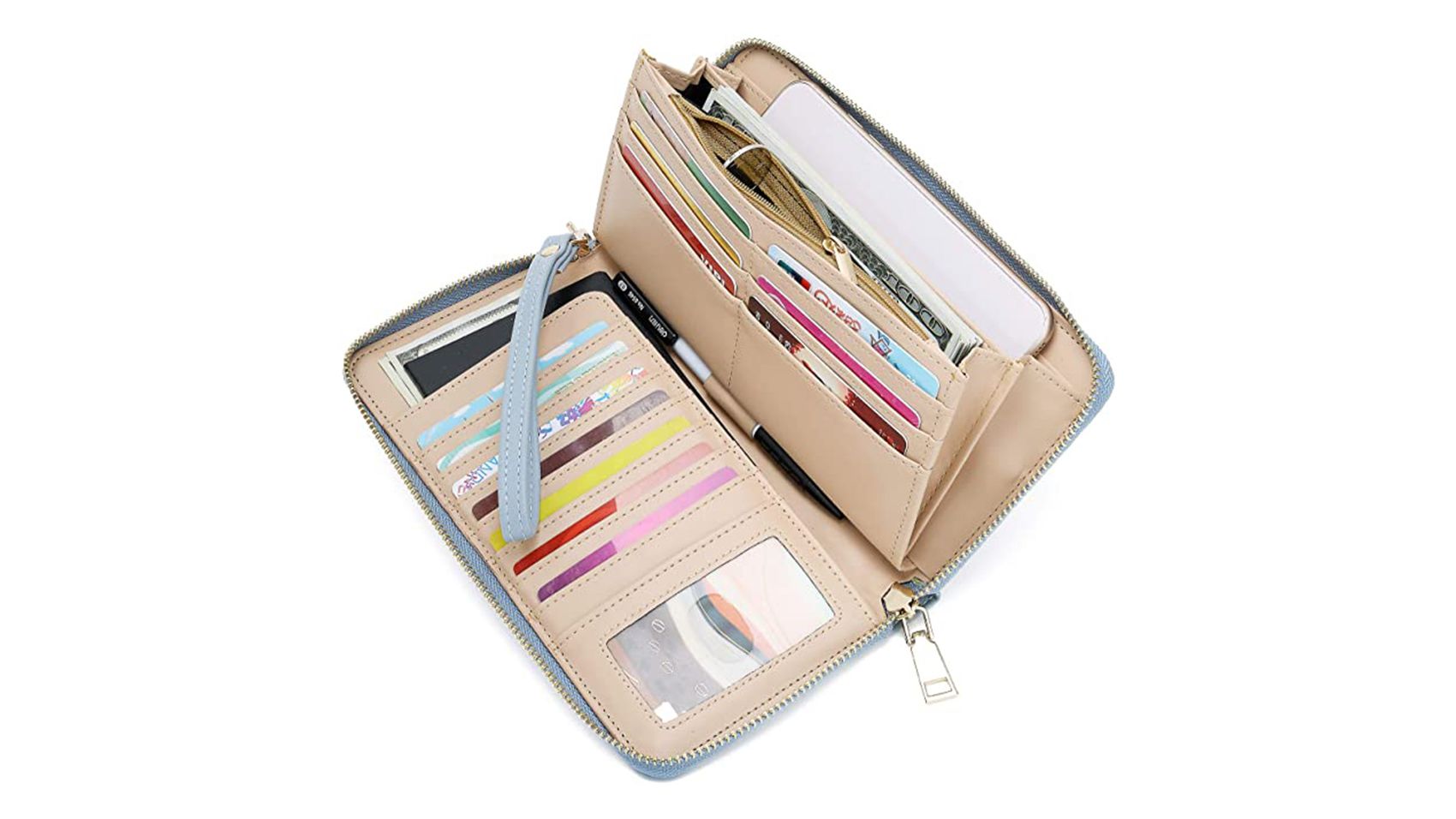  Bella Taylor Slim Card Wallet for Women, Multi Card Zip Around  Wallet with RFID Protection