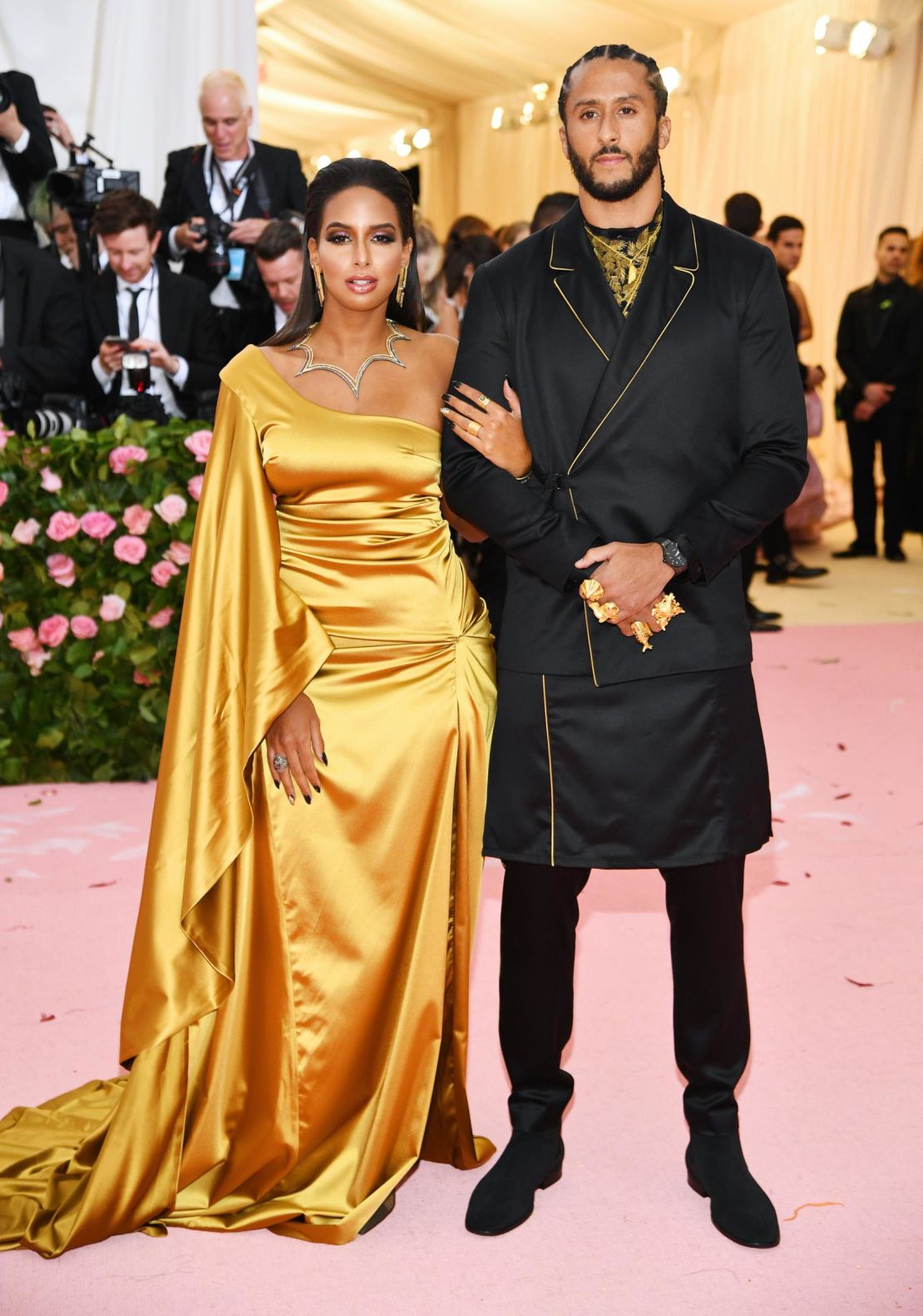 Colin Kaepernick and Nessa attend the 2019 Met Gala Celebrating Camp: Notes on Fashion at the Metropolitan Museum of Art on May 6, 2019, in New York City. 
