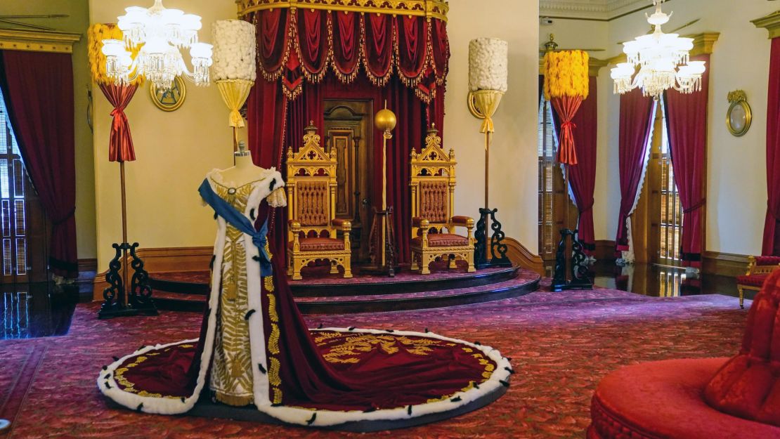The throne room of Iolani Palace in Honolulu is fascinating.