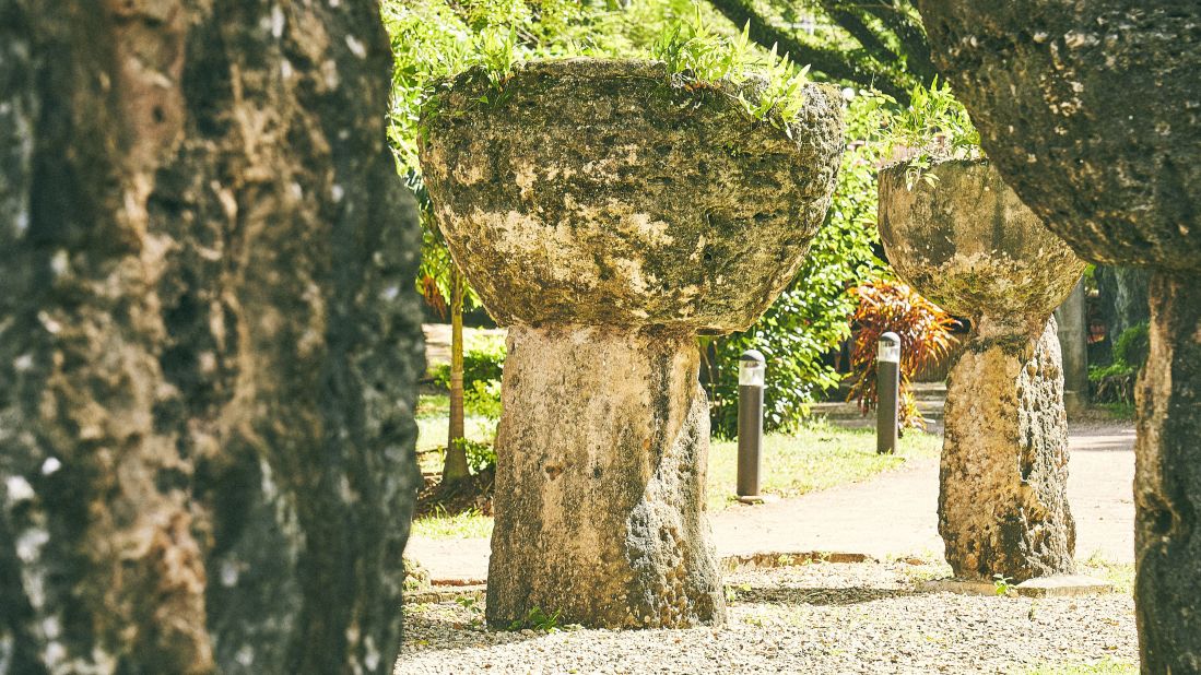 <strong>Latte Stone Park:</strong> Located in Guam, Latte Stone Park features unique stone structures devised by the Chamorro, Guam's indigenous people.
