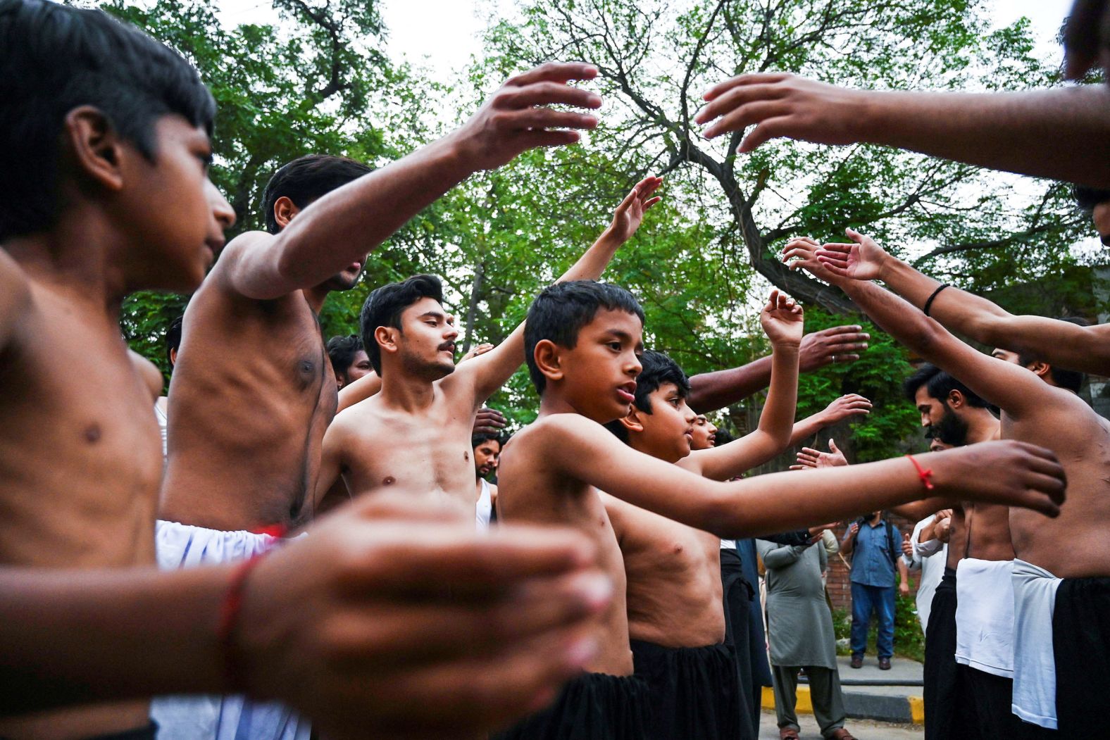 Muslims in Islamabad, Pakistan, take part in a May 4 procession to commemorate the anniversary of the death of the Prophet Mohammad's companion and son-in-law, Imam Ali.