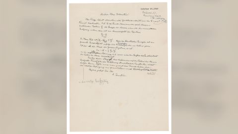 The letter written by Einstein to Ludwik Silberstein in 1946.