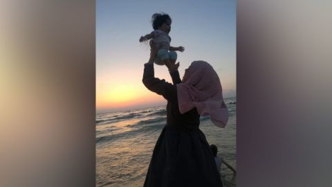 Reema Saad, 30, was four-months pregnant when she died. Her daughter, pictured, is still missing, according to her brother.