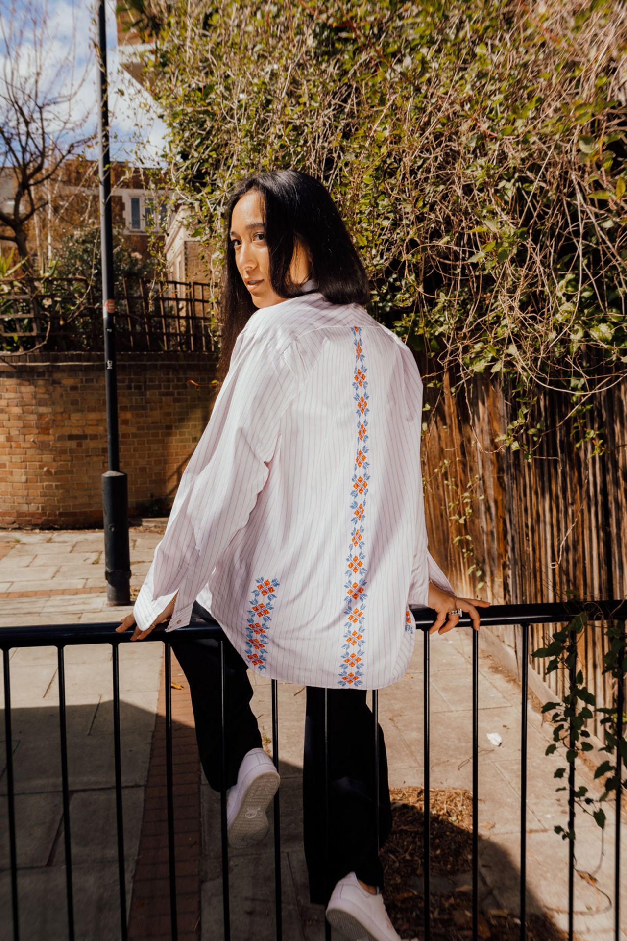 The artisans in Beirut have creative license to express themselves in the embroidery.