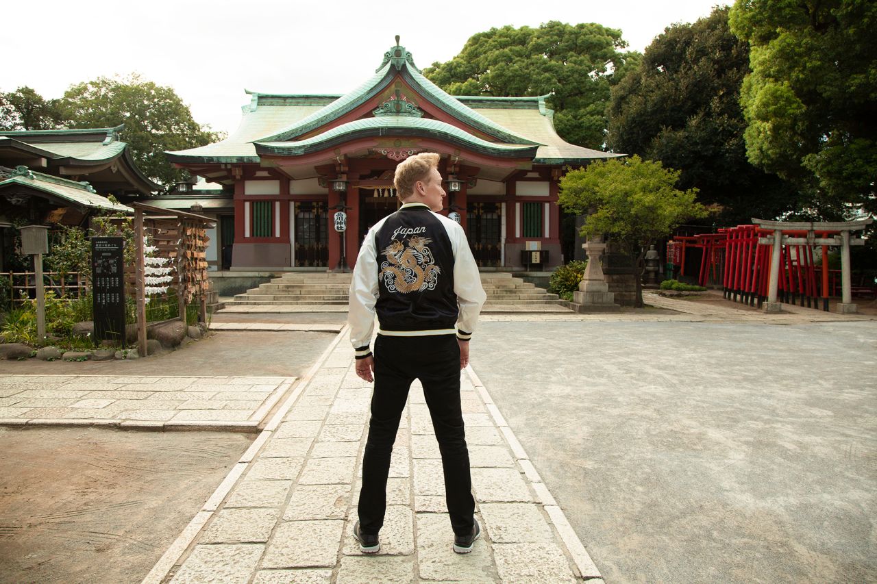 O'Brien tapes a segment while visiting Japan in 2018.