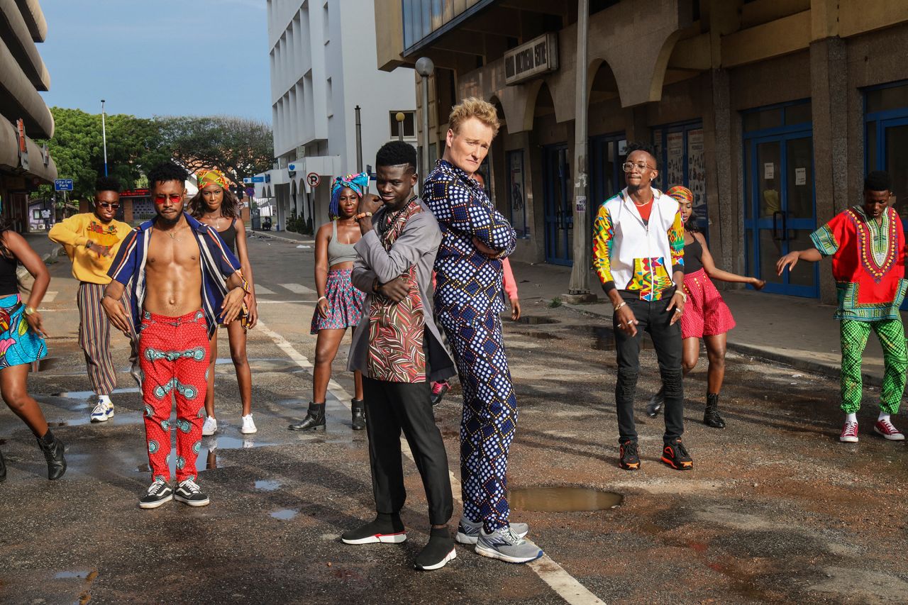 O'Brien visits Ghana with his show in 2019.