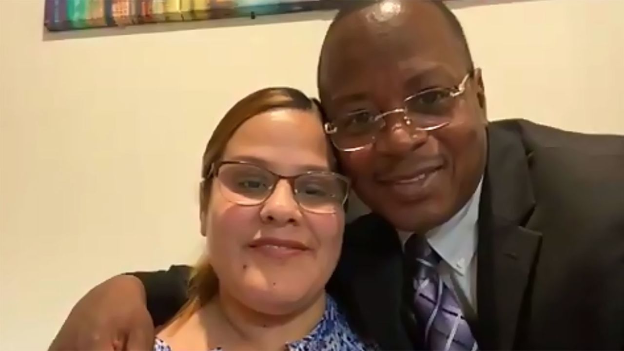 Emmanuel Cooper with his wife, Sandy.