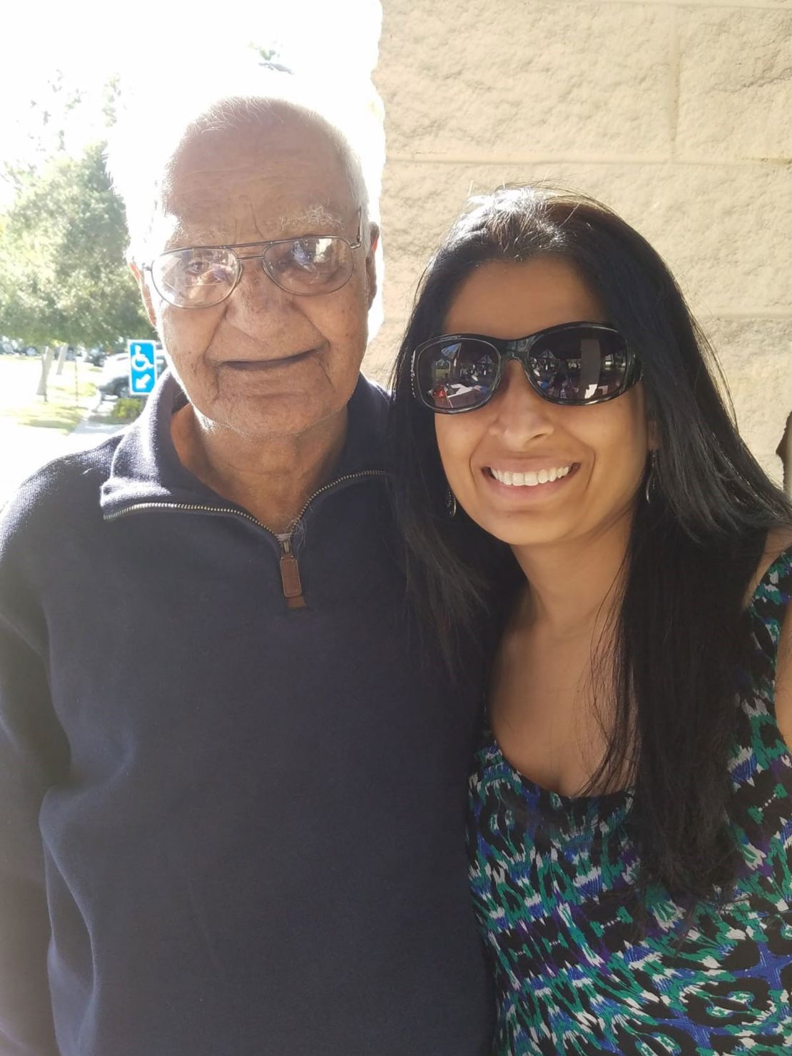 Payal Patel and her grandfather.