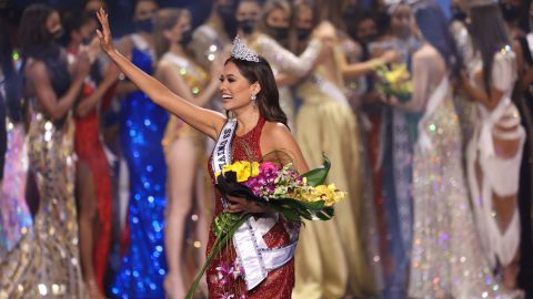 Miss Mexico Andrea Meza was crowned Miss Universe onstage at the Seminole Hard Rock Hotel and Casino on May 16 in Hollywood, Florida.