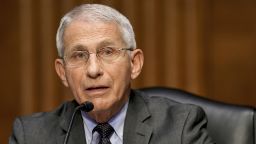 Dr. Anthony Fauci, director of the National Institute of Allergy and Infectious Diseases, speaks during a Senate Health, Education, Labor and Pensions Committee hearing to examine an update from Federal officials on efforts to combat COVID-19 on Tuesday, May 11, 2021, on Capitol Hill, in Washington. (Greg Nash/Pool via AP)