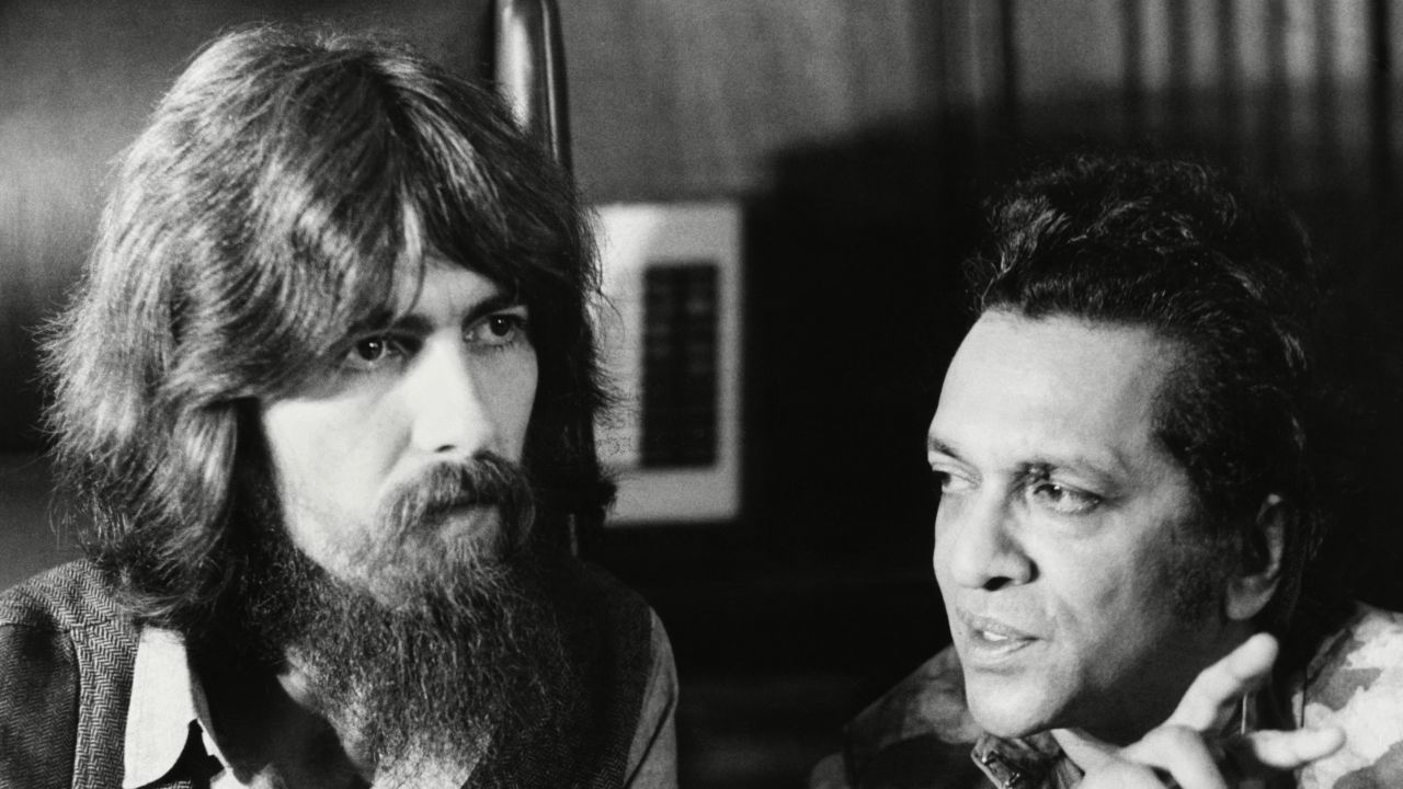 George Harrison and Ravi Shankar as pictured in the docuseries '1971: The Year That Changed Everything' (Apple TV+).