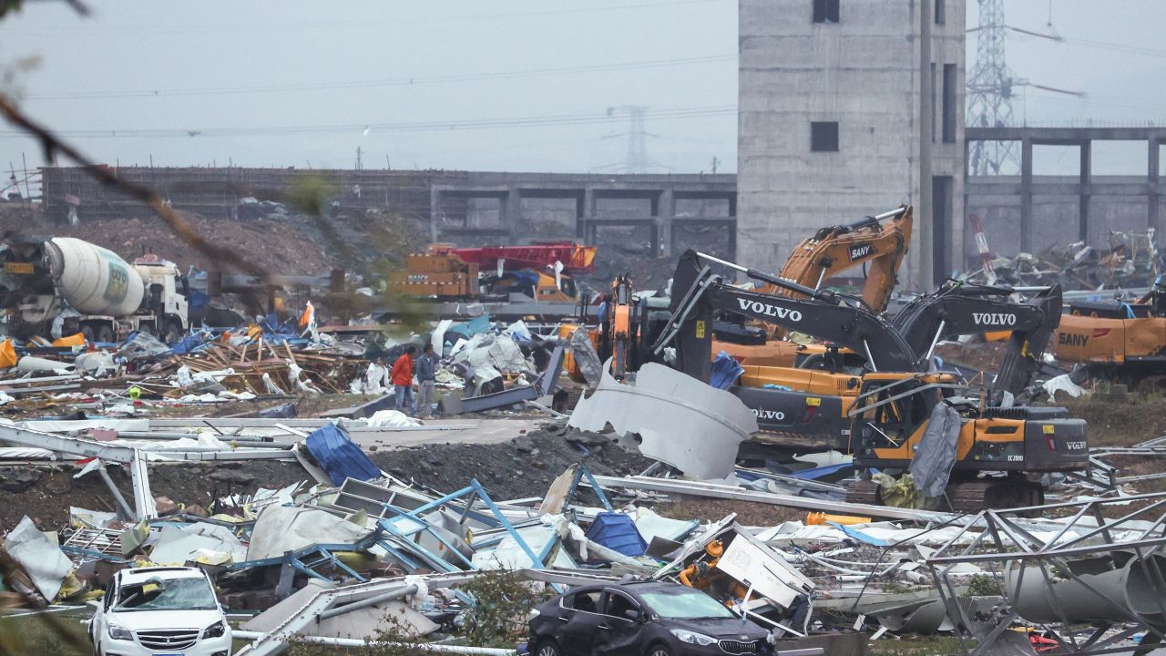 A tornado slammed into the Chinese city of Wuhan on May 15.