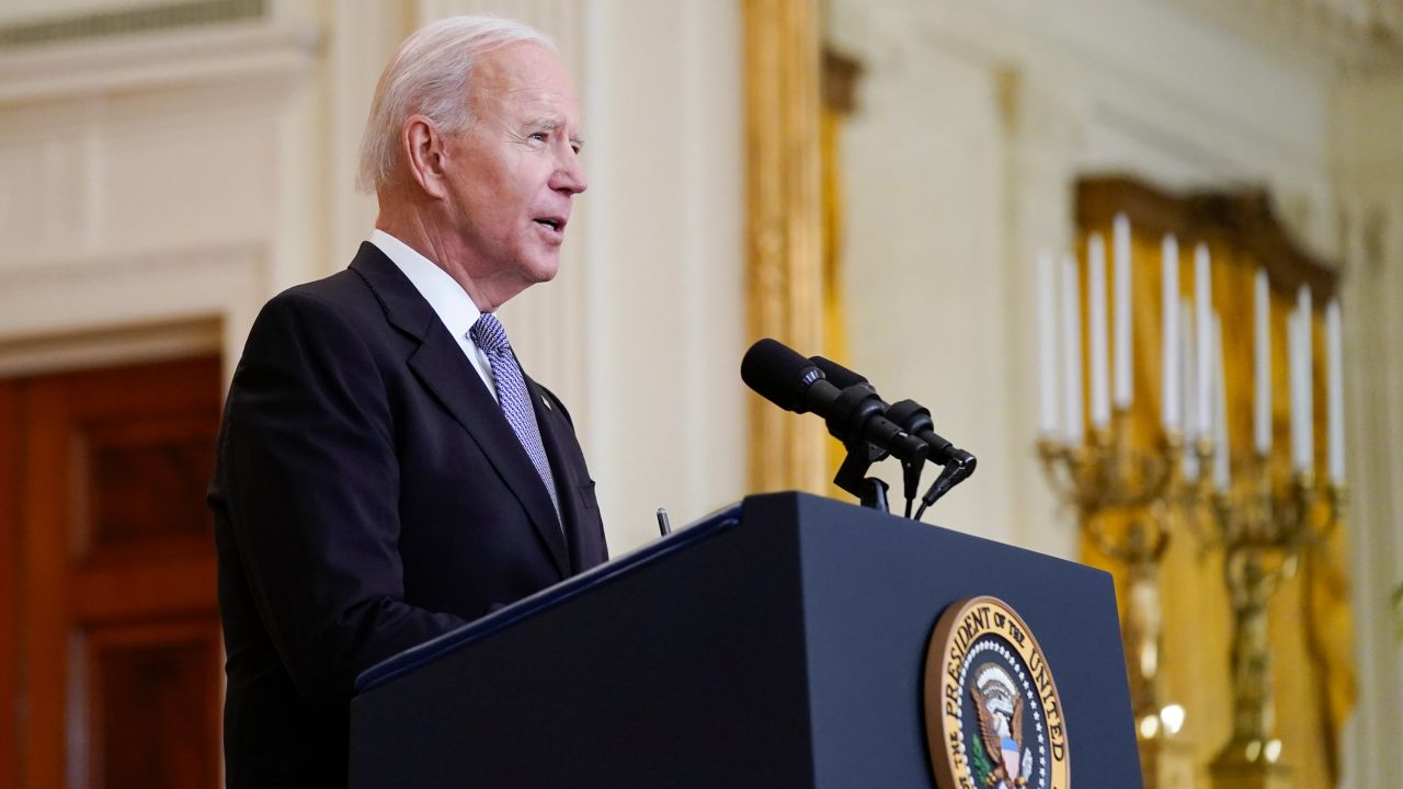 President Joe Biden speaks about distribution of COVID-19 vaccines, in the East Room of the White House, Monday, May 17, 2021, in Washington. (AP Photo/Evan Vucci)