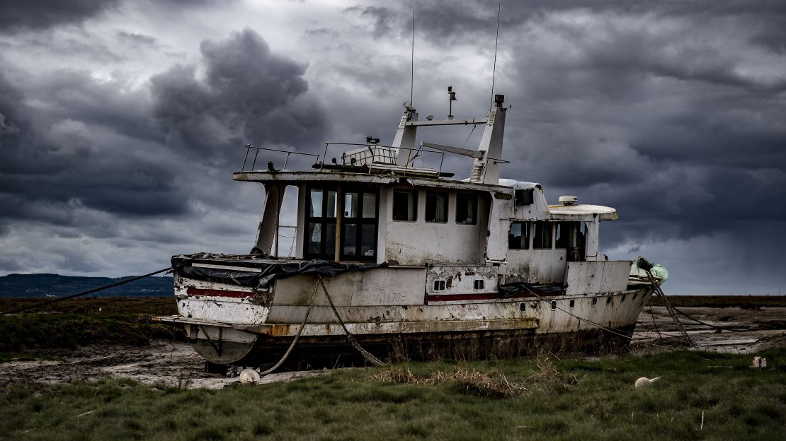 Gemma and Simon Robins bought this 80-year-old former World War II ship from eBay in January.