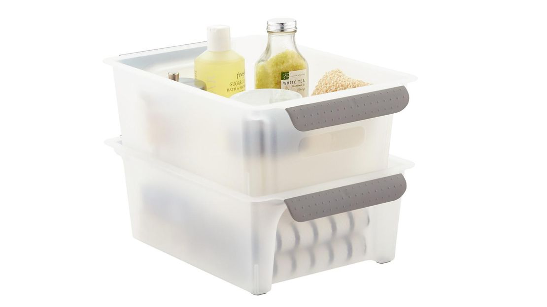 mDesign Plastic Expandable Vitamin Organizer for Bathroom Storage