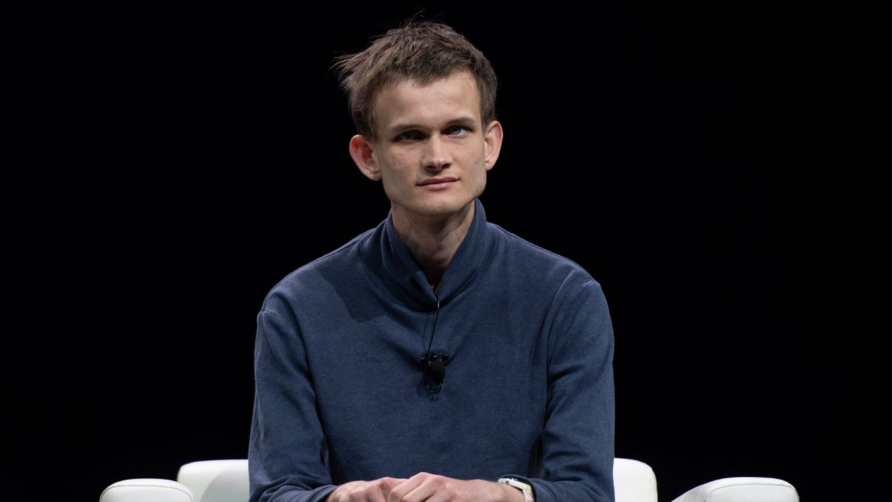 Vitalik Buterin, co-founder and inventor of Ethereum speaks during Samsung Developer Conference in San Jose, California on October 30, 2019.