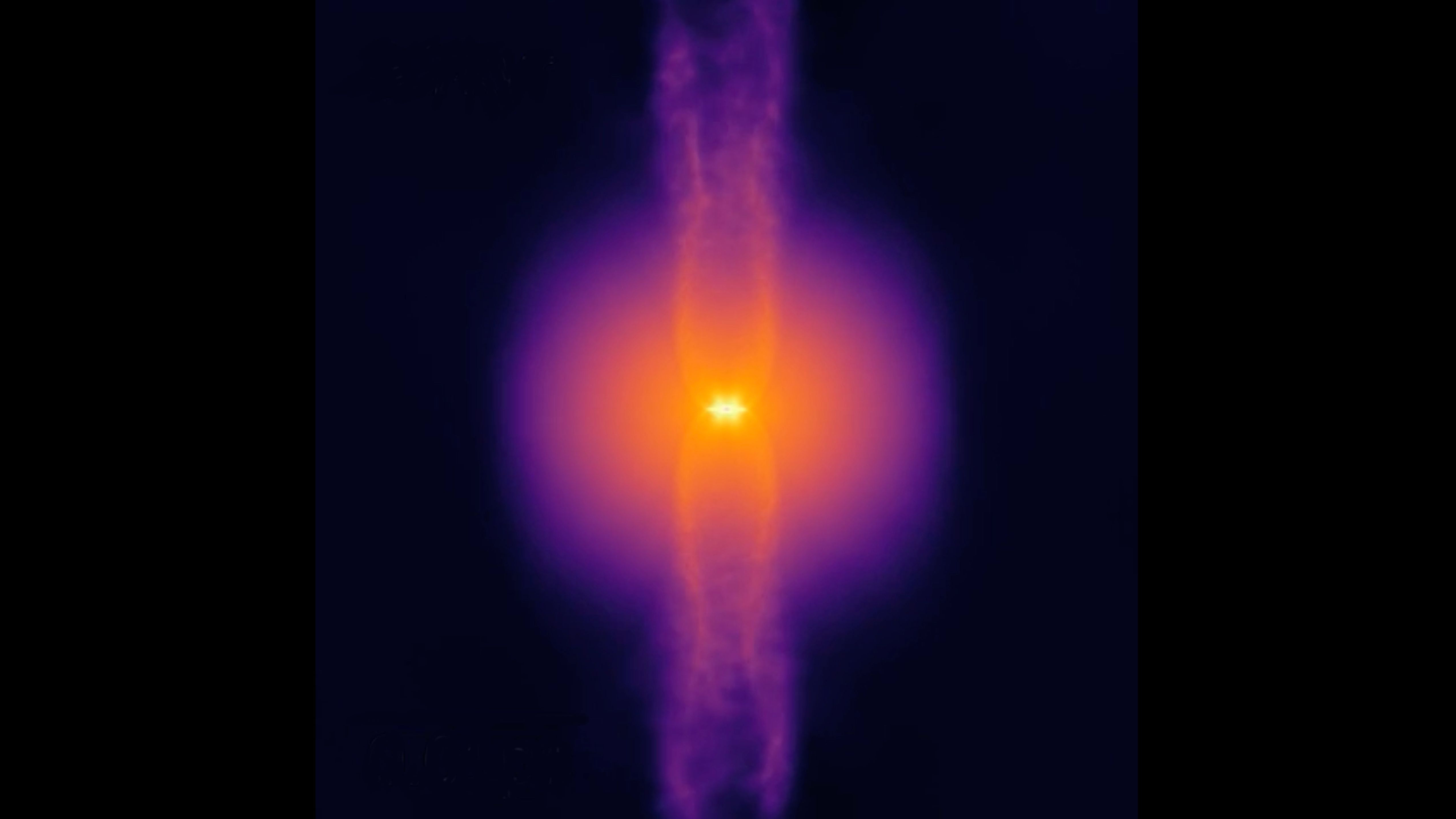 When a star forms, it launches jets of gas along its poles. This prevents the star from growing too large.