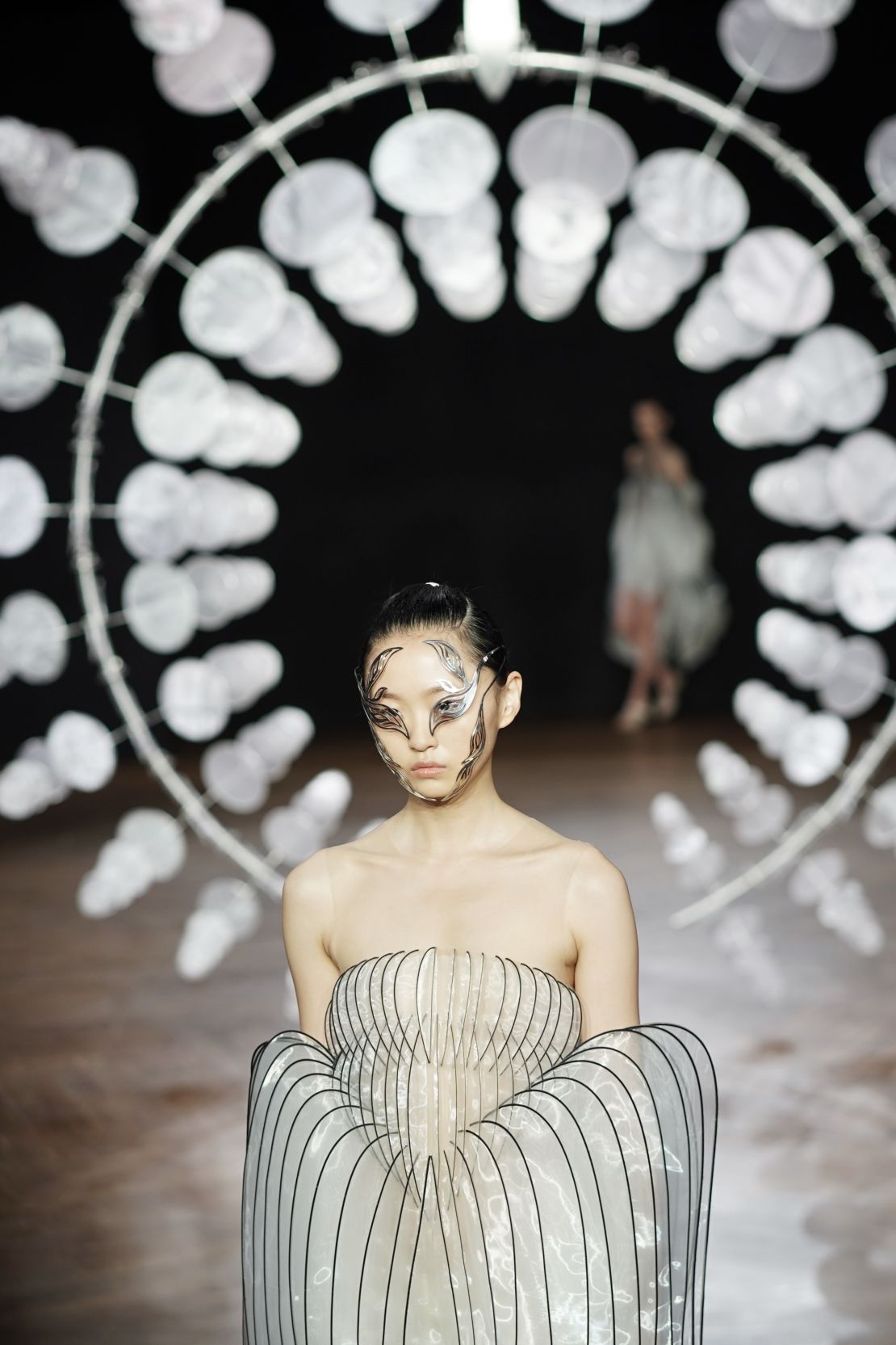 Iris van Herpen's Haute Couture show in 2019 was filled extraterrestrial-looking creations.