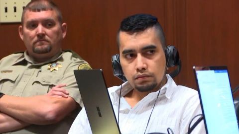 Cristhian Bahena Rivera listens in court during his murder trial for the death of Mollie Tibbetts on Wednesday.