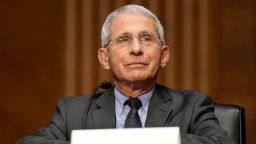 Dr. Anthony Fauci, director of the National Institute of Allergy and Infectious Diseases, speaks during a Senate Health, Education, Labor and Pensions Committee hearing to discuss the on-going federal response to Covid-19 on May 11, 2021 at the US Capitol in Washington, DC. (Photo by Greg Nash/Pool/AFP/Getty Images)