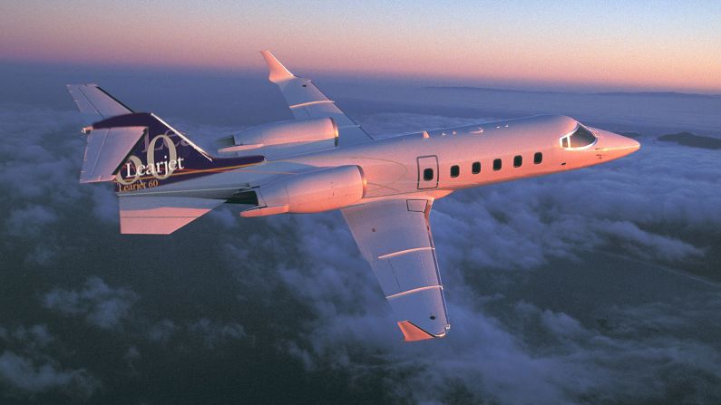 <strong>Learjet 60: </strong>Produced from 1991 to 2012, the Learjet 60 has a range of around 2,400 nautical miles. 