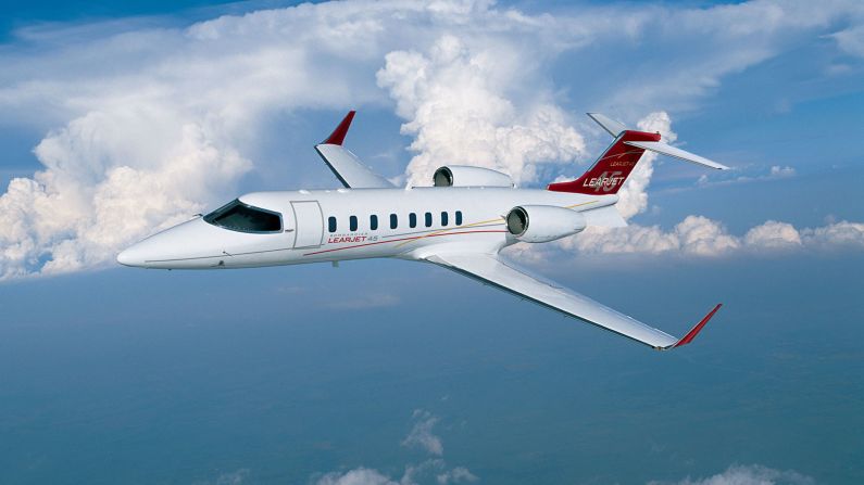 <strong>Learjet 45:</strong> First flying in 1995, the Learjet 45 was was the first big redesign since the original Learjet. 