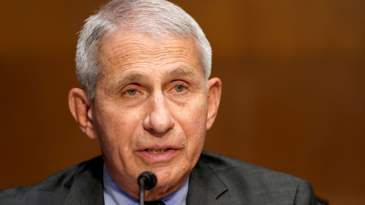 Dr. Anthony Fauci gives an opening statement at a Senate Health, Education, Labor and Pensions Committee hearing to discuss the ongoing federal response to Covid-19 on May 11, 2021, in Washington, DC.