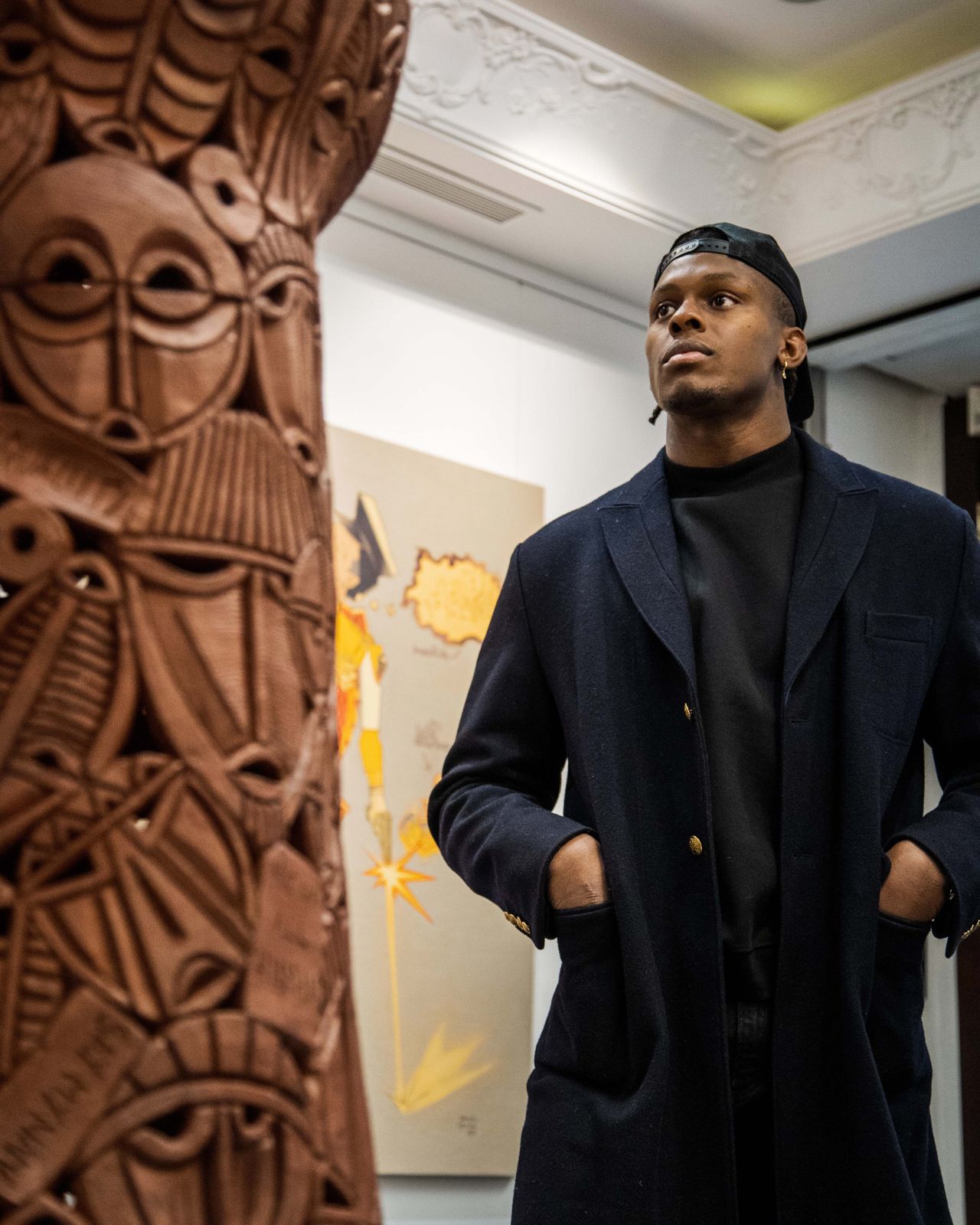 The exhibition is presented by England international rugby player Maro Itoje. "Art is something that I love, it touches the soul," he said.