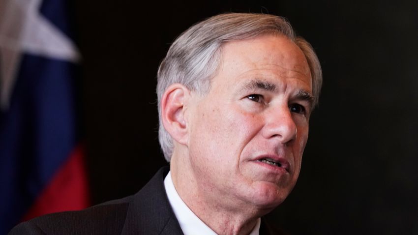 In this Wednesday, March 17, 2021, file photo, Texas Gov Greg Abbott speaks during a news conference about migrant children detentions, in Dallas.