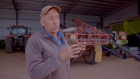 NSW farmer Michael Payten refers to his tractor shed as a "mouse hotel", because it's been overrun by rodents.