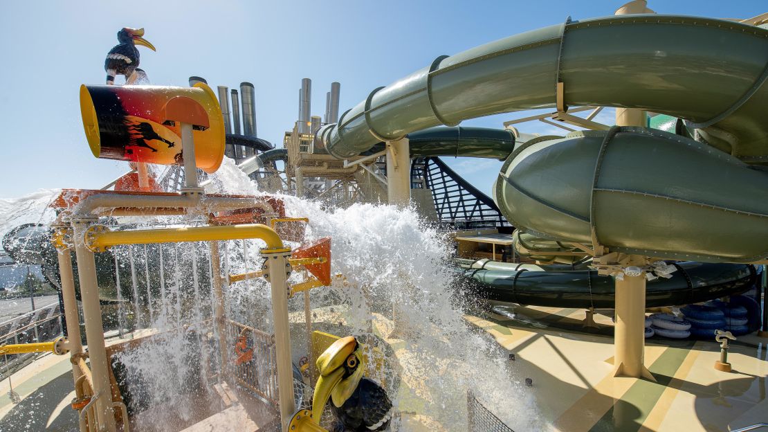MSC Virtuosa's on-board activities include an aquapark.