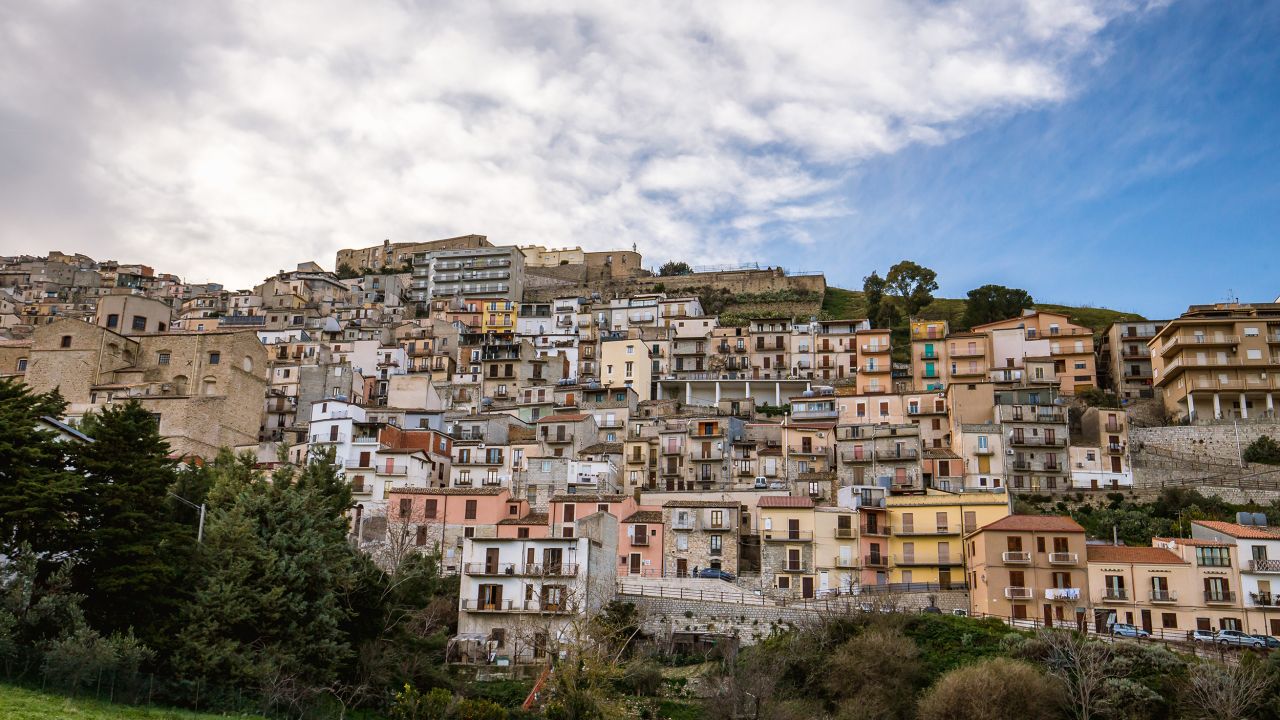 The hilltop town enjoys spectacular views across Sicily.