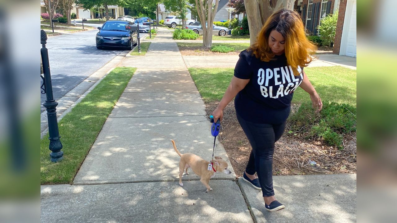 Lisa France started walking her dog more often so they could both get out of the house. 