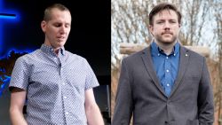 Left: James Kendall is the Senior Pastor at Grace Community Church in Madera, California. Kendall gave a sermon at his church warning congregants about QAnon. 
Right: Ben Marsh is a pastor at First Alliance Church in Winston-Salem, North Carolina. He has seen members of his church share conspiracy theories on their social media pages.