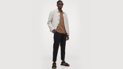 Linen-Blend Shirt Jacket