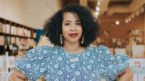 Keewa Nurullah at Kido, her family-owned children's apparel, book and toy store on Chicago's South Side.