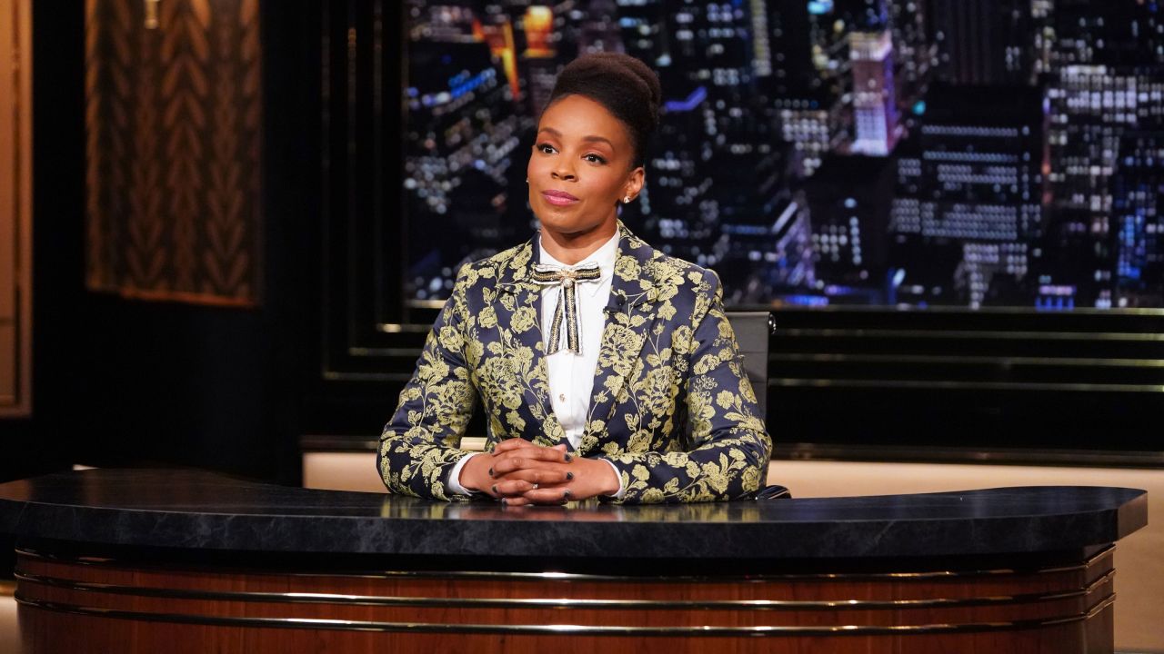 THE AMBER RUFFIN SHOW -- "April 16, 2021" Episode 122 -- Pictured: Amber Ruffin -- (Photo by: Heidi Gutman/Peacock/NBCU Photo Bank via Getty Images)