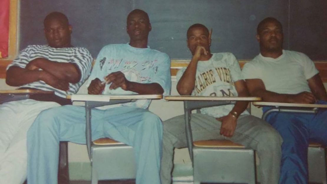 George Floyd, second from left, and, to the right, Vaughn Dickerson.