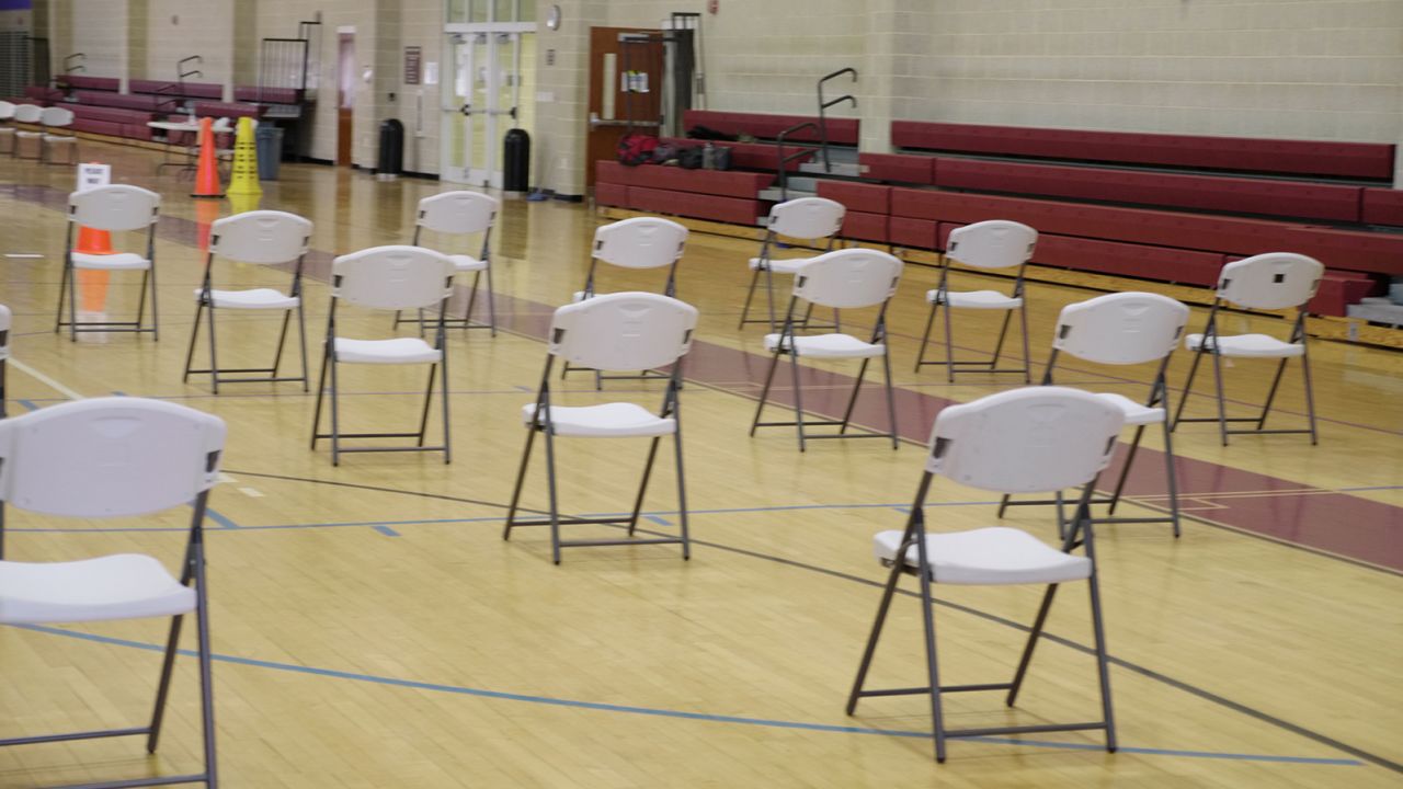 Empty chairs at the Naval Medical Center at Camp Lejeune