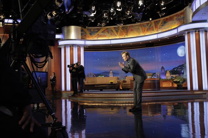 O'Brien's last episode of "The Tonight Show" aired on January 22, 2010, less than a year after he started. With ratings flagging, NBC wanted to move Jay Leno back into late night and push "The Tonight Show" to a later time slot to accommodate Leno's new show. O'Brien refused the time change and left. But during his farewell show, O'Brien <a href="index.php?page=&url=https%3A%2F%2Fwww.cnn.com%2F2010%2FSHOWBIZ%2FTV%2F02%2F16%2Fconan.obrien.advice%2Findex.html" target="_blank">had a hopeful message for his audience.</a> "All I ask is one thing, and I'm asking this particularly of young people that watch: Please do not be cynical," he said. "I hate cynicism. For the record, it's my least-favorite quality — it doesn't lead anywhere. Nobody in life gets exactly what they thought they were going to get. But if you work really hard and you're kind, amazing things will happen." 
