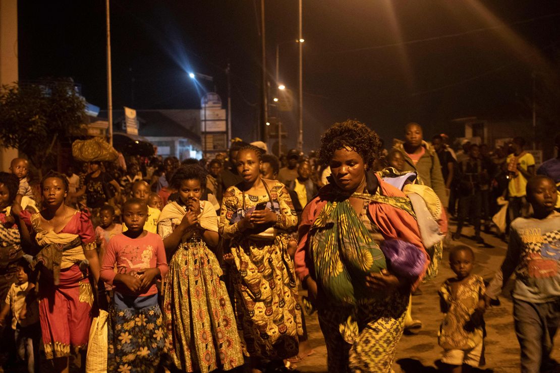Some residents of nearby Goma left the city following the eruption of Mount Nyiragongo on Saturday.