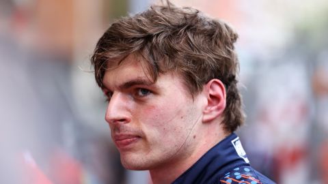 Verstappen looks on after his winning performance on Sunday.