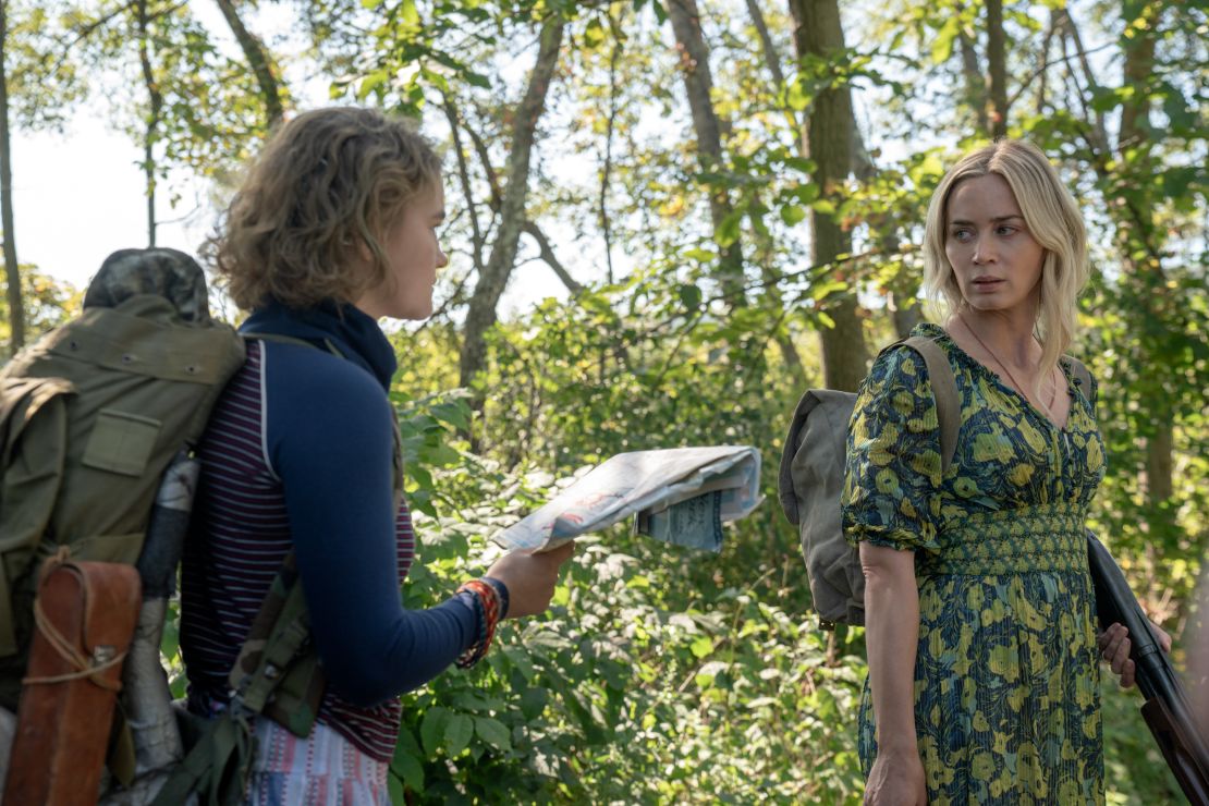 Millicent Simmonds and Emily Blunt in 'A Quiet Place Part II' (Jonny Cournoyer/Paramount).