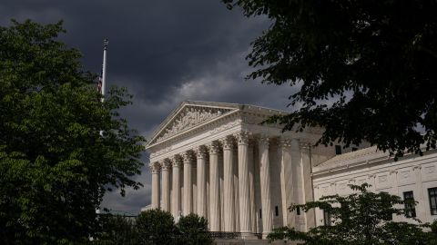 Clouds are seen above The U.S. Supreme Court building on May 17, 2021, in Washington, DC. 