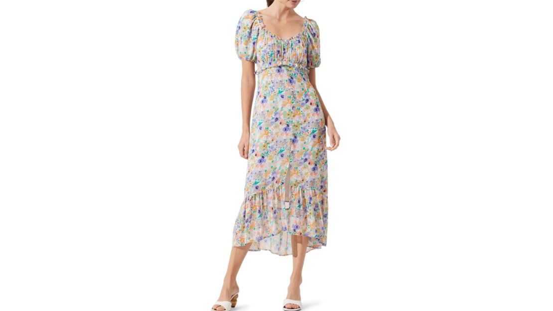 Astr The Label Balloon Sleeve Midi Dress 