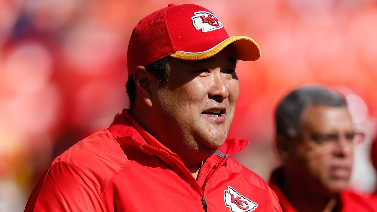 Eugene Chung, pictured here in 2014 while working for the Kansas City Chiefs, detailed the discriminatory comments he received in an interview with the Boston Globe.