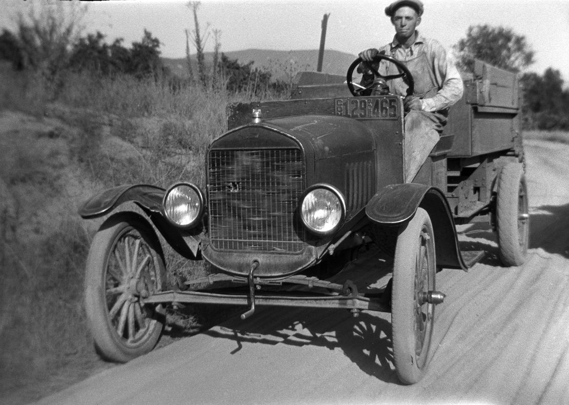 In 1917, Ford started making the Model TT, a rugged version of the Model T, designed as a basis for trucks. This photo was taken around 1924.
