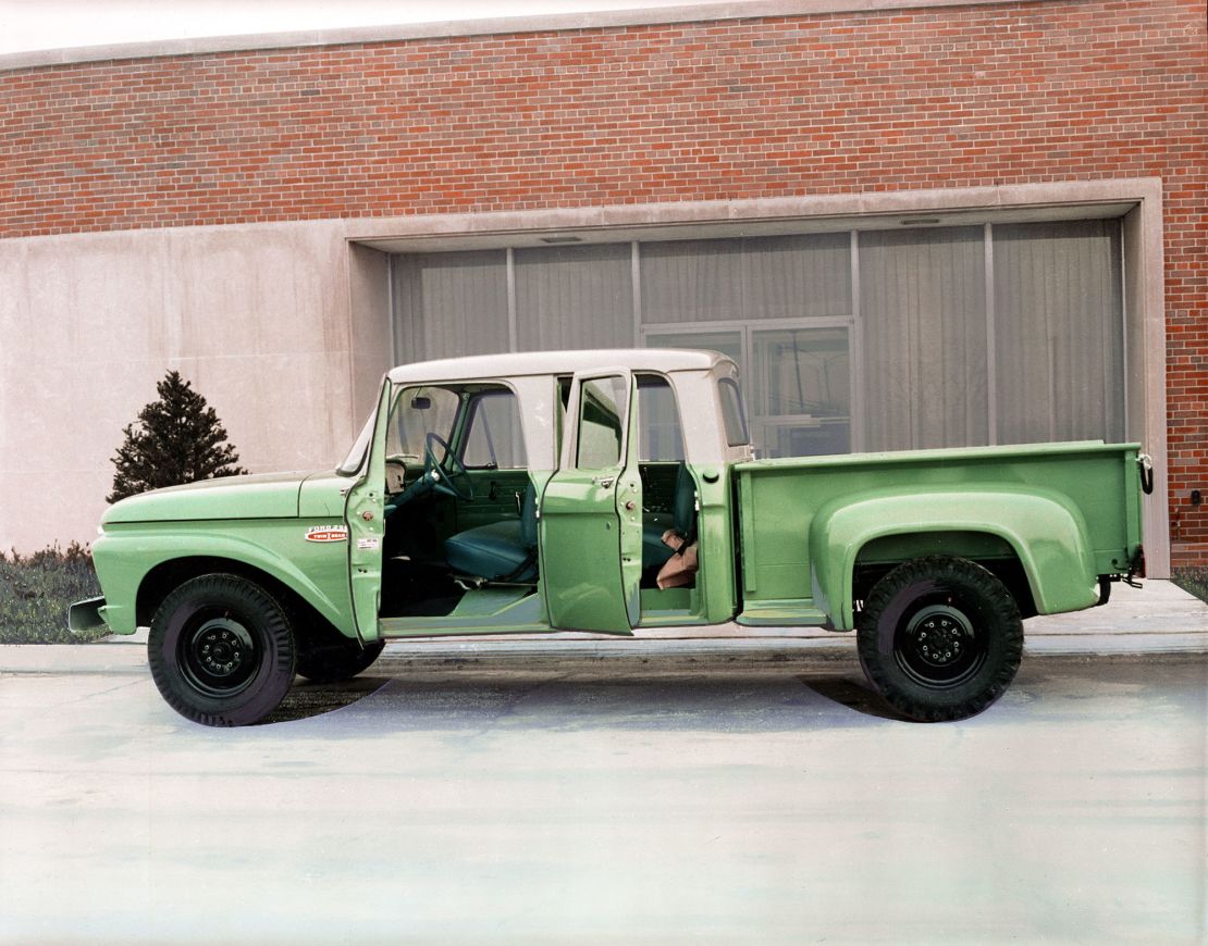 In the 1960s and '70s, trucks continued getting roomier and nicer, like this 1965 F-250 Crew Cab.
