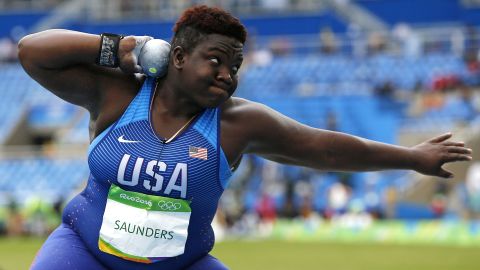Saunders competes at her first Olympics in Rio.