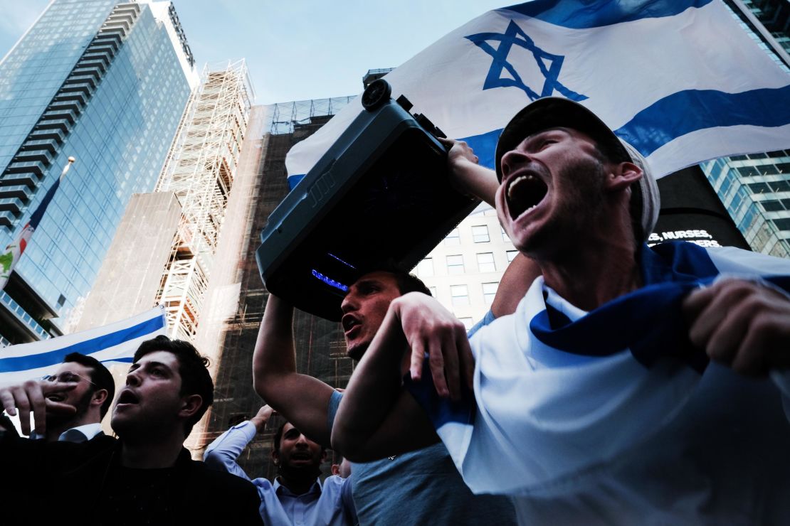 Supporters of Israel demonstrated in New York's Times Square earlier this month.